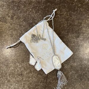 Kendra Scott Iridescent Silver Jewelry Set